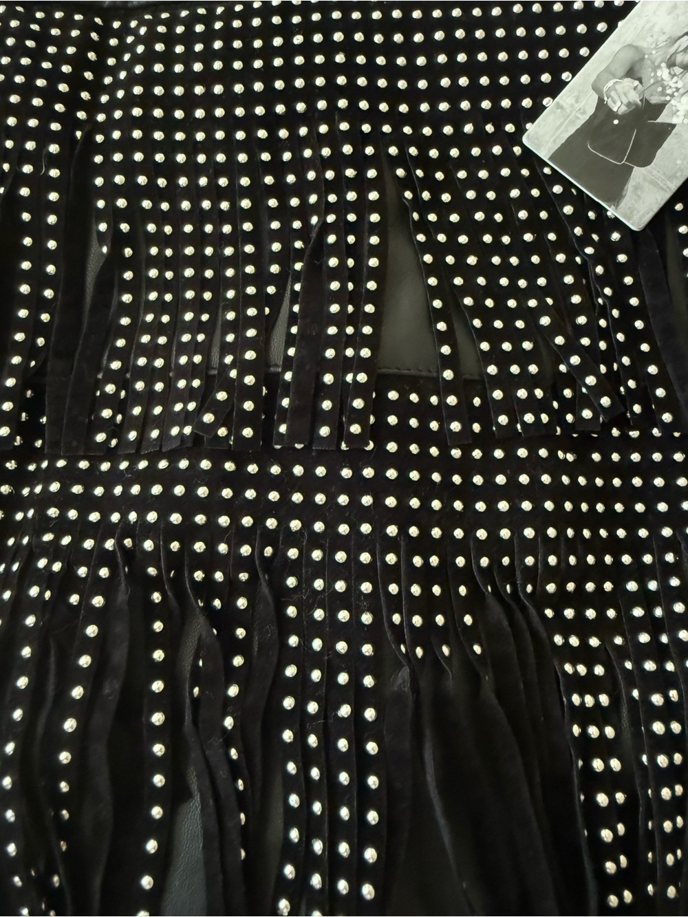Sincerely Jules Black Studded Fringe Mini Skirt - Picture 5 of 11